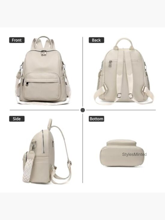 Vegan Leather Mini Backpack Shoulder Bag Lightweight Travel Purse